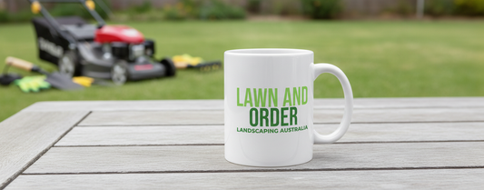 Lawn and Order Mug