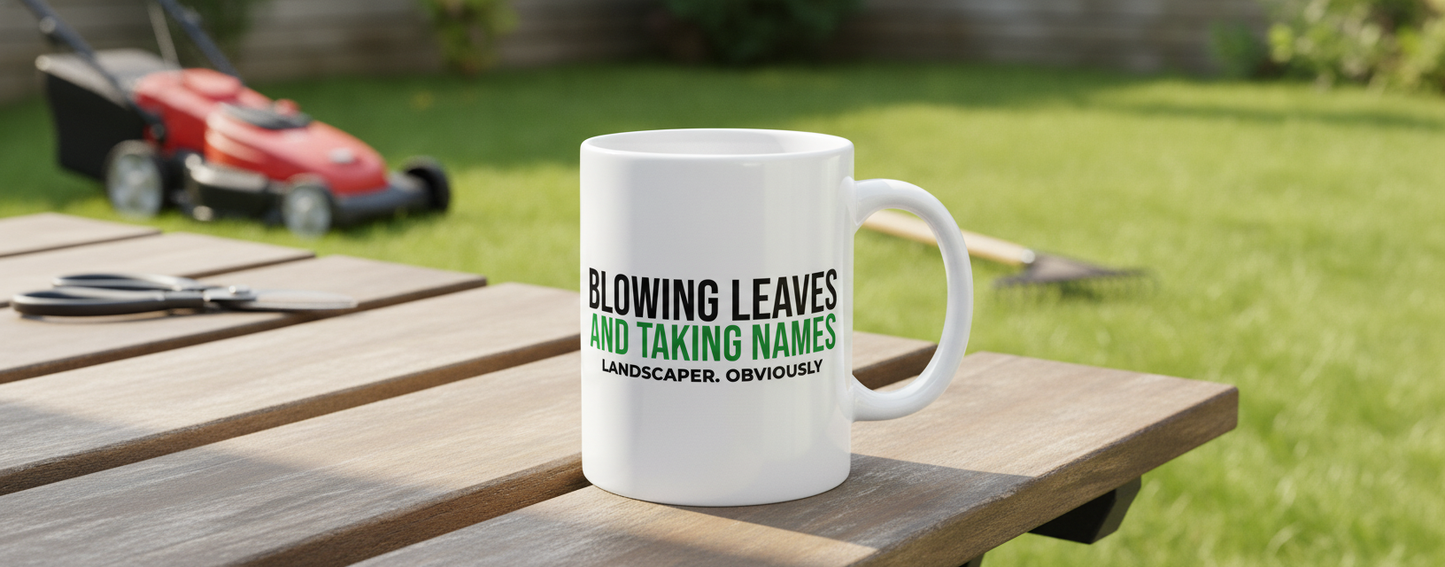 Blowing Leaves and Taking Names Mug