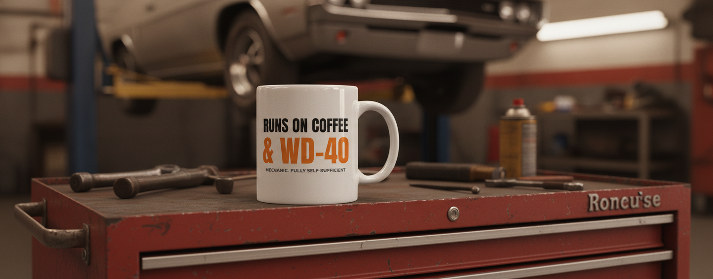 Runs on Coffee & WD-40 Mug